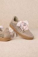 Giselle Suede And Woven Panels Sneakers-Shoes-Krush Kandy, Women's Online Fashion Boutique Located in Phoenix, Arizona (Scottsdale Area)