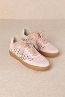 Giselle Suede And Woven Panels Sneakers-Shoes-Krush Kandy, Women's Online Fashion Boutique Located in Phoenix, Arizona (Scottsdale Area)
