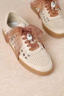 Giselle Suede And Woven Panels Sneakers-Shoes-Krush Kandy, Women's Online Fashion Boutique Located in Phoenix, Arizona (Scottsdale Area)