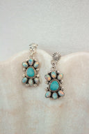 Unicorn & Turquoise Concho Stone Earrings-Drop Earrings-Rae Collective, Women's Online Fashion Boutique Located in Phoenix, Arizona (Scottsdale Area)