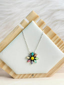 Summer Collection Yellow Rosarita & Opals Cluster Chain Necklace