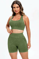 3 Piece Washed Square Neck Wide Strap Active Set-Rae Collective, Women's Online Fashion Boutique Located in Phoenix, Arizona (Scottsdale Area)