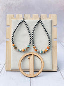 Desert Pearl & Stone Teardrop Earrings-Earrings-Krush Kandy, Women's Online Fashion Boutique Located in Phoenix, Arizona (Scottsdale Area)
