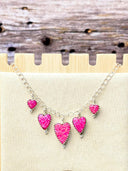 Heart Slab Cluster Necklace-Necklaces-Rae Collective, Women's Online Fashion Boutique Located in Phoenix, Arizona (Scottsdale Area)