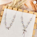 Perfect Match Crystal Bow Necklace-Necklaces-Rae Collective, Women's Online Fashion Boutique Located in Phoenix, Arizona (Scottsdale Area)