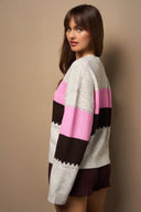 Cocoa Rose Colorblock Sweater-Sweater-Krush Kandy, Women's Online Fashion Boutique Located in Phoenix, Arizona (Scottsdale Area)