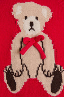Teddy Time Red Knit Cardigan-Cardigans-Krush Kandy, Women's Online Fashion Boutique Located in Phoenix, Arizona (Scottsdale Area)