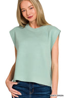 Viscose Cap Sleeve Sweater Vest Top