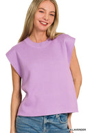 Viscose Cap Sleeve Sweater Vest Top