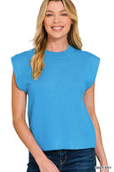 Viscose Cap Sleeve Sweater Vest Top