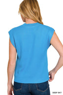 Viscose Cap Sleeve Sweater Vest Top
