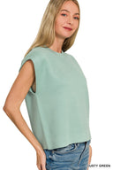 Viscose Cap Sleeve Sweater Vest Top