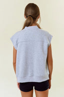 Round Neck Front Zip Fleece Vest with Metal Zipper Pockets-Vests-Krush Kandy, Women's Online Fashion Boutique Located in Phoenix, Arizona (Scottsdale Area)