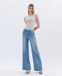 High Rise Full Length Extreme Wide Leg Jeans