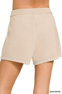 Stitch Detail Sweater Shorts
