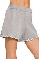 Stitch Detail Sweater Shorts