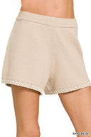 Stitch Detail Sweater Shorts