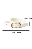 Double Ring Buckle Adjustable Fashion Belt