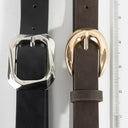 Two Piece Vegan Leather Belt Set