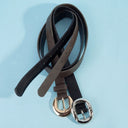 Two Piece Vegan Leather Belt Set