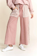 MineralWash Floral Daisy trim Pants-PANTS-Rae Collective, Women's Online Fashion Boutique Located in Phoenix, Arizona (Scottsdale Area)