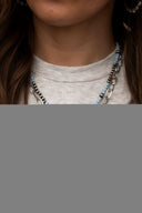 Sterling Silver Duo Chain Necklace & Bracelet-Chain Necklaces-Krush Kandy, Women's Online Fashion Boutique Located in Phoenix, Arizona (Scottsdale Area)