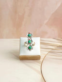 Turquoise 3 Flower Crawler Ring-Rings-Krush Kandy, Women's Online Fashion Boutique Located in Phoenix, Arizona (Scottsdale Area)