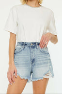 Kancan High-Rise Comfort Waistband Mom Shorts-shorts-Rae Collective, Women's Online Fashion Boutique Located in Phoenix, Arizona (Scottsdale Area)