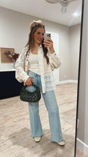 POL Oversized Vintage Lace Shacket-Shackets-Rae Collective, Women's Online Fashion Boutique Located in Phoenix, Arizona (Scottsdale Area)