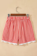 Cherry Picnic Gingham Lace Shorts | Pre-Order
