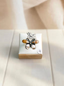 Deer Fawn & Angel Dahlia Delicate Butterfly Floater Ring