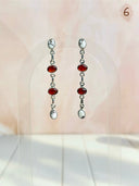 Amber, Turquoise & Crystals Mixed Earrings-Earrings-Krush Kandy, Women's Online Fashion Boutique Located in Phoenix, Arizona (Scottsdale Area)
