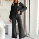 LUXE Soft Long Sleeve & Wide Leg Pant Lounge Set-Pants-Krush Kandy, Women's Online Fashion Boutique Located in Phoenix, Arizona (Scottsdale Area)