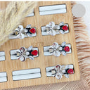 Sterling Bow, Red Opal & White CZ Ring-Rings-Rae Collective, Women's Online Fashion Boutique Located in Phoenix, Arizona (Scottsdale Area)