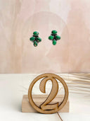 Irish Green Dahlia Studs sno 3.-Earrings-Krush Kandy, Women's Online Fashion Boutique Located in Phoenix, Arizona (Scottsdale Area)