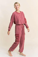 J.HER Mineral Wash Cargo pocket detail Joggers-Rae Collective, Women's Online Fashion Boutique Located in Phoenix, Arizona (Scottsdale Area)
