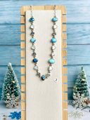 Snowdrift Hearts White Shell, Golden Hills & Crystal Necklace-Necklaces-Krush Kandy, Women's Online Fashion Boutique Located in Phoenix, Arizona (Scottsdale Area)