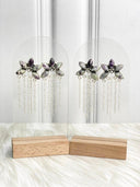 Women's Sterling Silver Gemstone Fringe Earrings