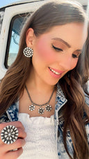 You Complete Me Concho Stud Sterling Silver Earring-Stud Earrings-Rae Collective, Women's Online Fashion Boutique Located in Phoenix, Arizona (Scottsdale Area)