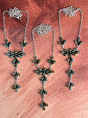 Desert Sage Jasper Petals Statement Lariat Necklaces