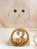 Irish Green Dahlia Studs sno 3.-Earrings-Krush Kandy, Women's Online Fashion Boutique Located in Phoenix, Arizona (Scottsdale Area)