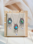 Southwestern Ornate Gemstone Medallion Necklace Collection S.No 10