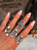 The Henley Triple Stone Flower Ring MADE TO ORDER-Cluster Rings-Rae Collective, Women's Online Fashion Boutique Located in Phoenix, Arizona (Scottsdale Area)
