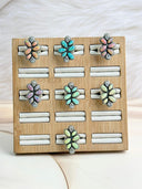 Summer Collection Opals Chunky Cluster Rings