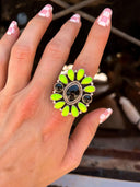 Krush Original Neon Opal & Black Onyx Rings-Rae Collective, Women's Online Fashion Boutique Located in Phoenix, Arizona (Scottsdale Area)