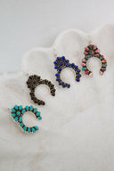 Mini Crowned Horseshoe Stone Earrings | Krush Excusive-Drop Earrings-Rae Collective, Women's Online Fashion Boutique Located in Phoenix, Arizona (Scottsdale Area)