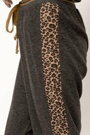 Women's Joggers with Animal Print Contrast-Joggers-Rae Collective, Women's Online Fashion Boutique Located in Phoenix, Arizona (Scottsdale Area)