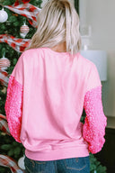 Bubblegum Bliss Sequin Patchwork Pullover-Sweaters-Krush Kandy, Women's Online Fashion Boutique Located in Phoenix, Arizona (Scottsdale Area)