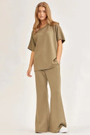 Stylish Poncho Top and Bell Bottom Modal Set-2 Piece Outfit Sets-Krush Kandy, Women's Online Fashion Boutique Located in Phoenix, Arizona (Scottsdale Area)