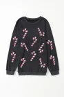 Black Corded Candy Cane Sweater-Sweaters-Krush Kandy, Women's Online Fashion Boutique Located in Phoenix, Arizona (Scottsdale Area)